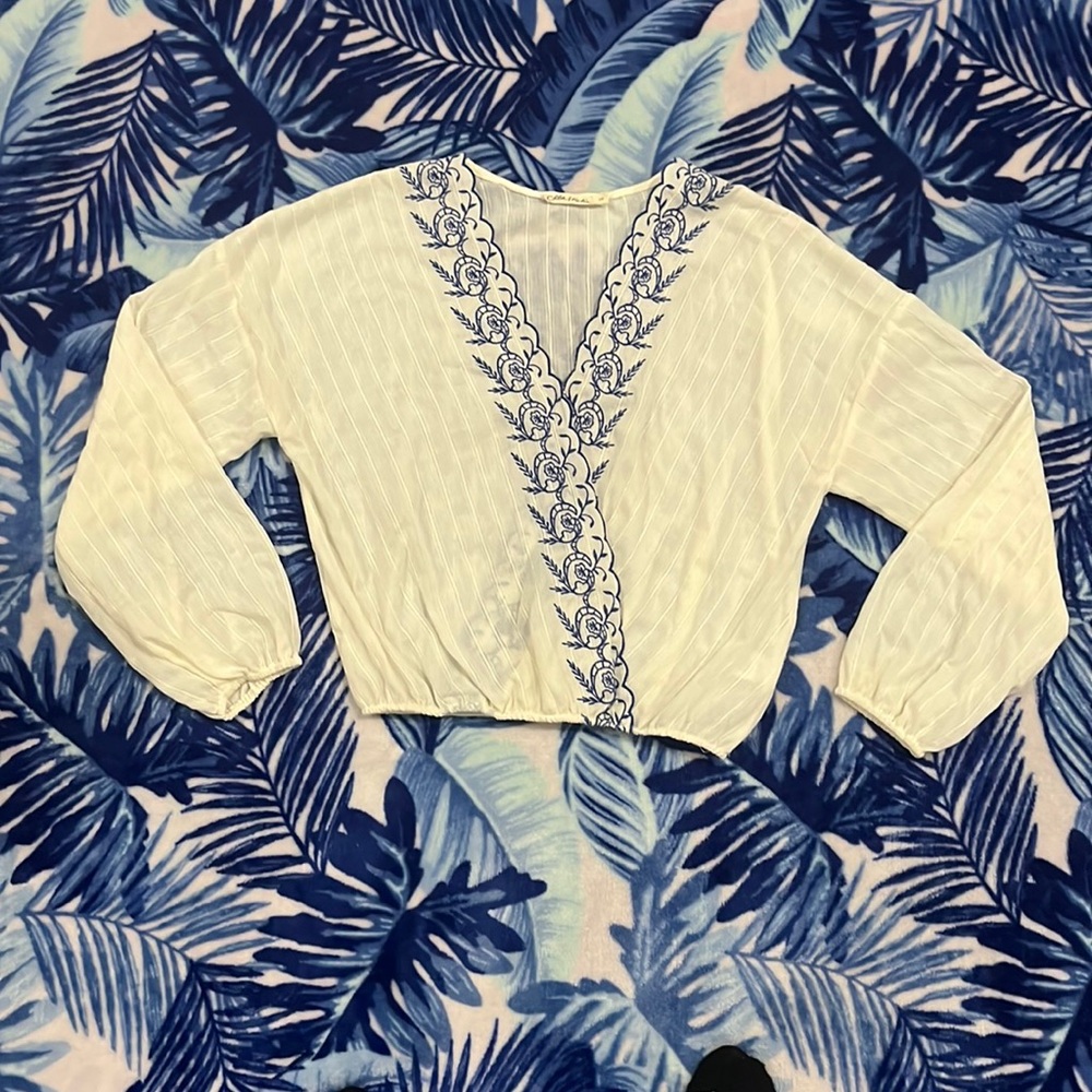 Blue & White delicate blouse